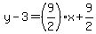 y-3=%289%2F2%29x%2B9%2F2