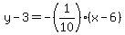 y-3=-%281%2F10%29%28x-6%29