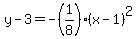y-3=-%281%2F8%29%28x-1%29%5E2