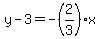 y-3=-%282%2F3%29x