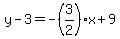 y-3=-%283%2F2%29x%2B9