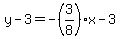 y-3=-%283%2F8%29x-3