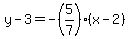 y-3=-%285%2F7%29%28x-2%29