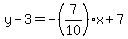 y-3=-%287%2F10%29x%2B7