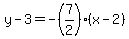 y-3=-%287%2F2%29%28x-2%29