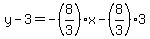 y-3=-%288%2F3%29x-%288%2F3%293