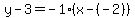 y-3=-1%28x-%28-2%29%29