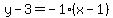 y-3=-1%28x-1%29