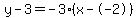 y-3=-3%28x--2%29