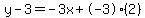 y-3=-3x%2B-3%282%29