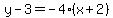 y-3=-4%28x%2B2%29