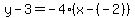 y-3=-4%28x-%28-2%29%29