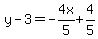 y-3=-4x%2F5%2B4%2F5