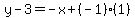 y-3=-x%2B%28-1%29%281%29
