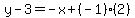 y-3=-x%2B%28-1%29%282%29