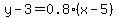 y-3=0.8%28x-5%29
