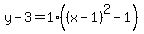 y-3=1%28%28x-1%29%5E2-1%29