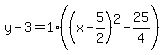 y-3=1%28%28x-5%2F2%29%5E2-25%2F4%29