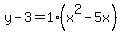 y-3=1%28x%5E2-5x%29