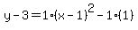 y-3=1%28x-1%29%5E2-1%281%29