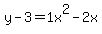 y-3=1+x%5E2-2+x
