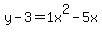 y-3=1+x%5E2-5+x