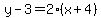 y-3=2%2A%28x%2B4%29
