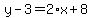 y-3=2%2Ax%2B8