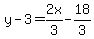 y-3=2x%2F3-18%2F3