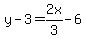 y-3=2x%2F3-6