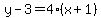 y-3=4%28x%2B1%29
