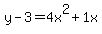 y-3=4+x%5E2%2B1+x