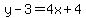 y-3=4x%2B4