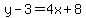 y-3=4x%2B8