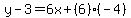 y-3=6x%2B%286%29%28-4%29