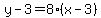 y-3=8%28x-3%29