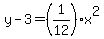 y-3+=+%281%2F12%29x%5E2