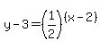 y-3+=+%281%2F2%29%5E%28%28x-2%29%29