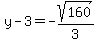 y-3+=+-sqrt%28160%29%2F3