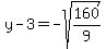 y-3+=+-sqrt%28160%2F9%29
