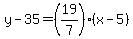 y-35=%2819%2F7%29%28x-5%29