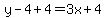 y-4%2B4=3x%2B4
