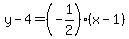 y-4=%28-1%2F2%29%28x-1%29
