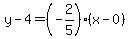 y-4=%28-2%2F5%29%28x-0%29