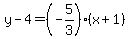 y-4=%28-5%2F3%29%28x%2B1%29