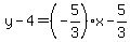 y-4=%28-5%2F3%29x-5%2F3