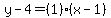 y-4=%281%29%28x-1%29
