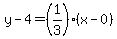 y-4=%281%2F3%29%28x-0%29