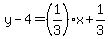 y-4=%281%2F3%29%2Ax%2B1%2F3