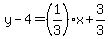 y-4=%281%2F3%29%2Ax%2B3%2F3